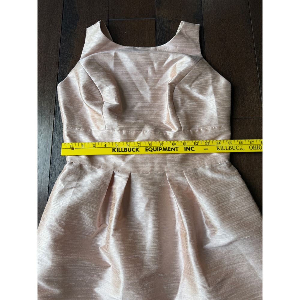 Alfred Sung Pearl Pink Bow Back Dupioni Cocktail Dress D522 Womens 10 event - Picture 9 of 10